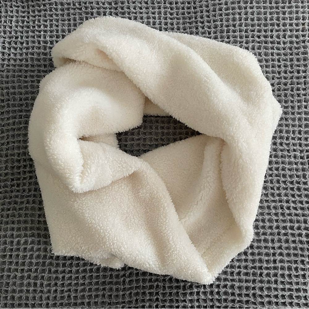 Off white polyester infinity scarf one size fits most
